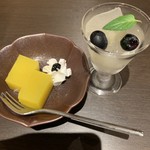 新井旅館 - 芋羊羹と梨のコンポート