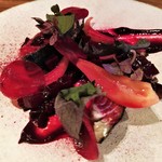 Le Trefle - Maquereau,betterave,hibiscus,shiso rouge鯖､ビーツ､ハイビスカス､赤紫蘇　