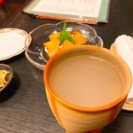 麻布永坂 更科本店 - ヤマセミの蕎麦湯割り