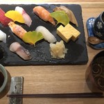 馳走 かねこ - ランチ寿司10貫茶碗蒸し