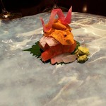 日本料理 TOBIUME - 芦屋の赤脚海老、クエ、ノドグロ、雲丹