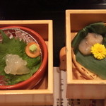 Keishindou Honten Oshokujidokoro Hyakufukuan - 前菜とお刺身