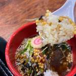 鴨と鶏 中華そば  大林 - 梅の酸味が鴨醤油のスープに加わって美味✨