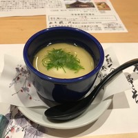 銀座 穂の河 - 胡麻豆腐の茶碗蒸し