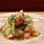 花いち - えび・たこ・胡瓜の土佐酢