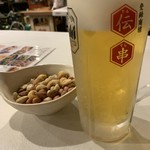 伝串 新時代 - ビールとお通し