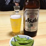 盛京亭 - 瓶ビール＆お通し