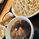 田舎うどんかもｋｙｕ - 料理写真:ぶた汁うどんの太麺中盛り