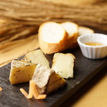 Grilled camembert cheese