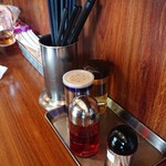 麺家 彩華 - 卓上。