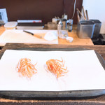 天ぷら 福たろう - エビの足