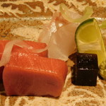 銀座 しのはら - マグロとヒラメの刺身
