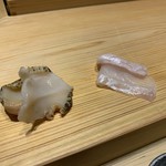 鮨 梅清 - 大間の鮃とツブ貝
