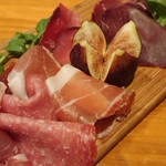 カサレッチョ - サラミ、生ハム盛り合わせ
