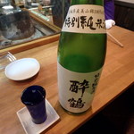 Robata To Nikukappou Sasaya - 酔鶴（よいづる）　特別純米（石岡市）グラス￥490