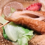 おでん酒家 KOH - おでん（レタス、ちくわ、タコ、大根）