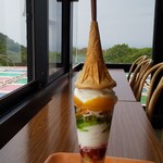 弥彦山頂展望食堂 - ツリーパフェ  650円