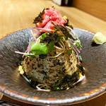 Grilled Onigiri of the day with dashi chazuke
