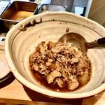 箱崎 井のかわず - 夜のサービス品 豚のすじ煮込み これだけで ご飯やお酒がいけちゃいます～