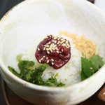 Ochazuke（boiled rice with tea）plum
