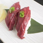 Horse sashimi red meat nigiri