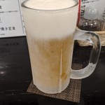 和風らーめん海人 - ジョッキまでキンキンな生ビール