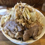 ユメヲカタレキョウト - 油麺300g 850円、『ニンニク有り、野菜マシマシ、脂マシ』