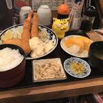 普通の食堂いわま - 大エビフライとだし巻き玉子定食　1,380円（税込）