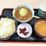 あかぎ庵 - 191011金　群馬　あかぎ庵　ブー次郎もつ煮定食870円