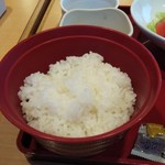 ジョイフル - カットチキン定食のご飯(普通の定食の半分)