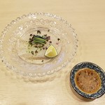 日本料理 一意専心 - ヒラメの薄作り