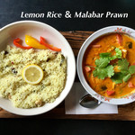 スプーンソング - マラバールプラウン(カレー)とレモンライスプレート