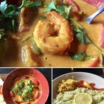 スプーンソング - マラバールプラウン(カレー)とレモンライスプレート(キャベツのトーレン付き)