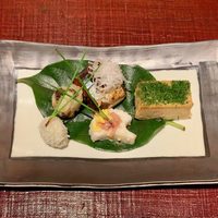分とく山 - 穴子の青柳、長芋に酒盗、銀杏、秋刀魚の有馬煮、ゆり根