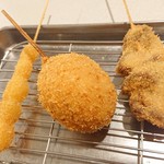 Kushikatsu Tanaka - 銀杏・煮玉子・レバカツ