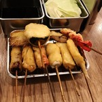 Kushikatsu Dengana - 串かつ10本セット1027円