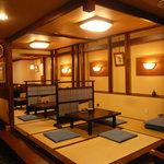 手打そば あるぷす - 店内、畳席（小上がり）、