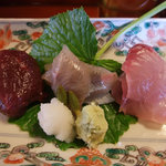 お造り～鹿肉、岩魚、鯉