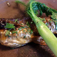 比良山荘 - 岩魚の木の芽焼き