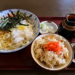 蕎麦処花月 - （2019/8月）「冷やしおろしたぬきうどんとかやくご飯」