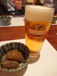 木楽 - 生ビールとお通し