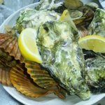 居魚屋　網元 - ひおぎ貝と牡蠣の蒸し焼き