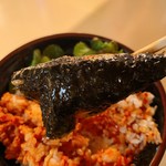 武蔵家 - 海苔で巻く