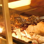 銀座 しのはら - スッポンを焼いているところ