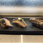 九州寿司 寿司虎 Aburi Sushi TORA - 氷結熟成 〆とろさば さんま 〆いわし
