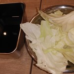 串カツどらん - お通しキャベツ