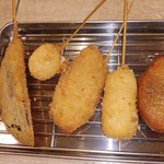 串カツどらん - たい焼き・とうもろこし・白玉もち・ナス・モッツアレラ