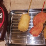 串カツどらん - 紅しょうが・バナナ・レバカツ・アジ