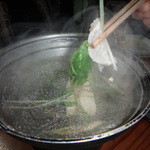 居魚屋　網元 - ポン酢を付けていただきまぁす