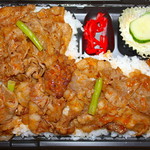 Ajiichiban - メガカルビ弁当650円飯430g牛肉200g